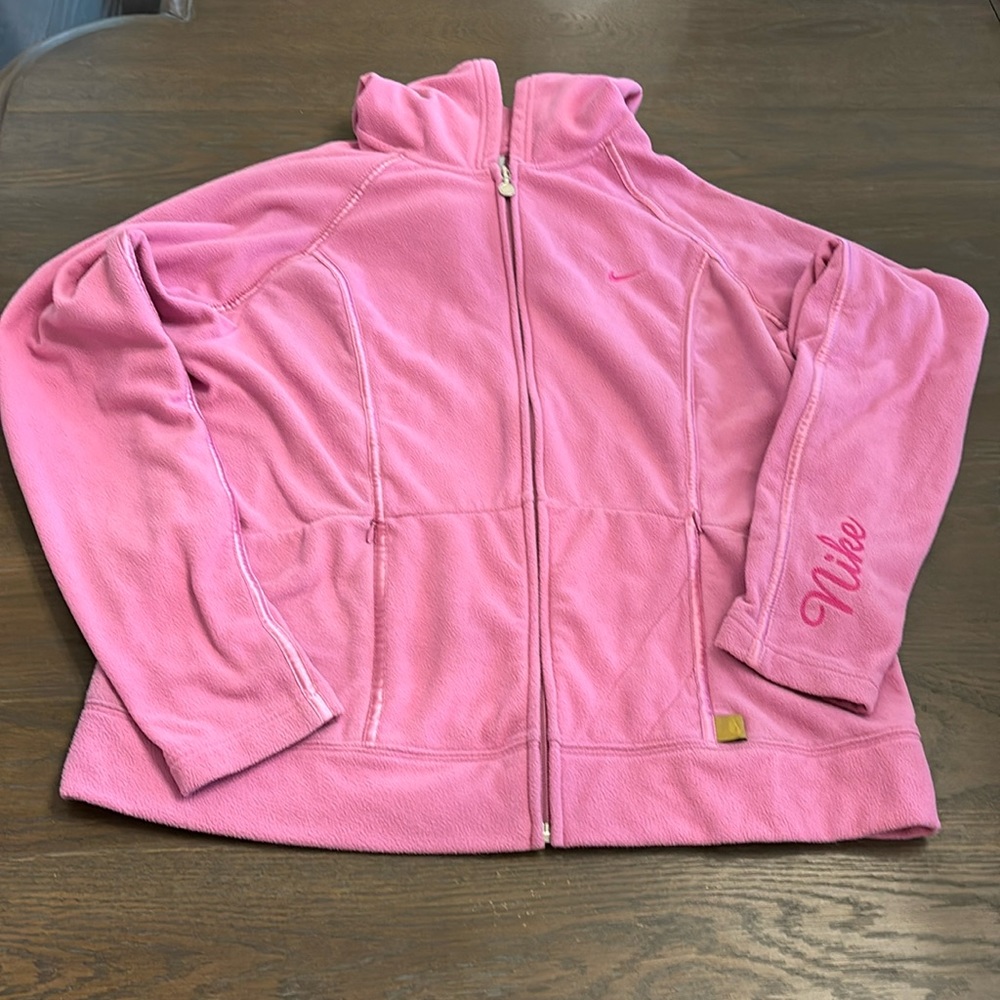Women’s Nike pink fleece zip up jacket